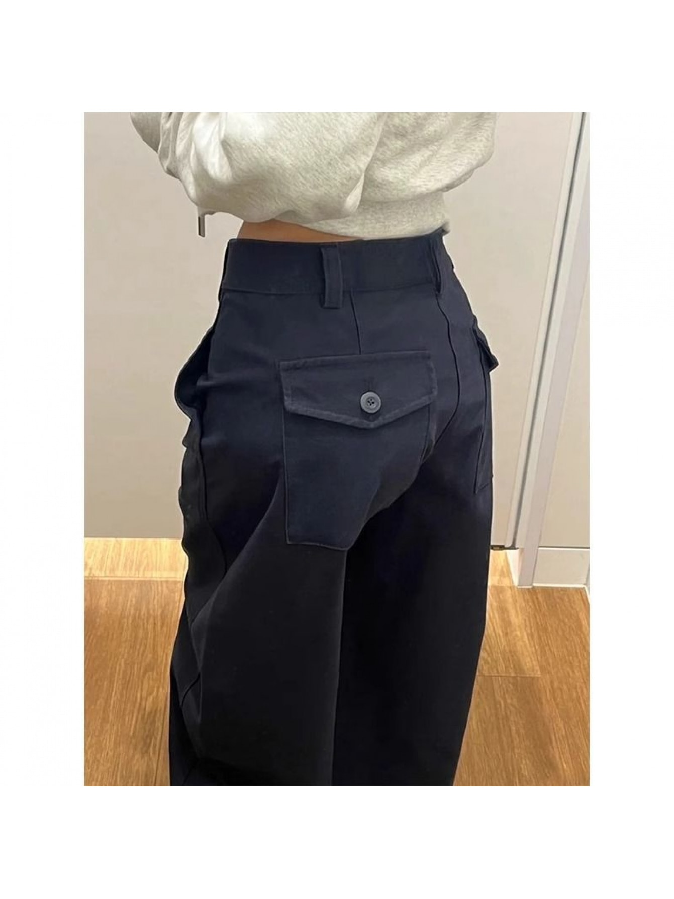 【美シルエット】カーゴパンツ レディース ワイドパンツ カーブパンツ バルーンパンツ ワークパンツ ズボン ボトムス ネイビー 紺 濃紺 アメカジ ヴィンテージ風 ミリタリー ストリート ゆったり 体型カバー 着痩せ 脚長 美脚 楽ちん コクーン ダーツ入り 大きいサイズ