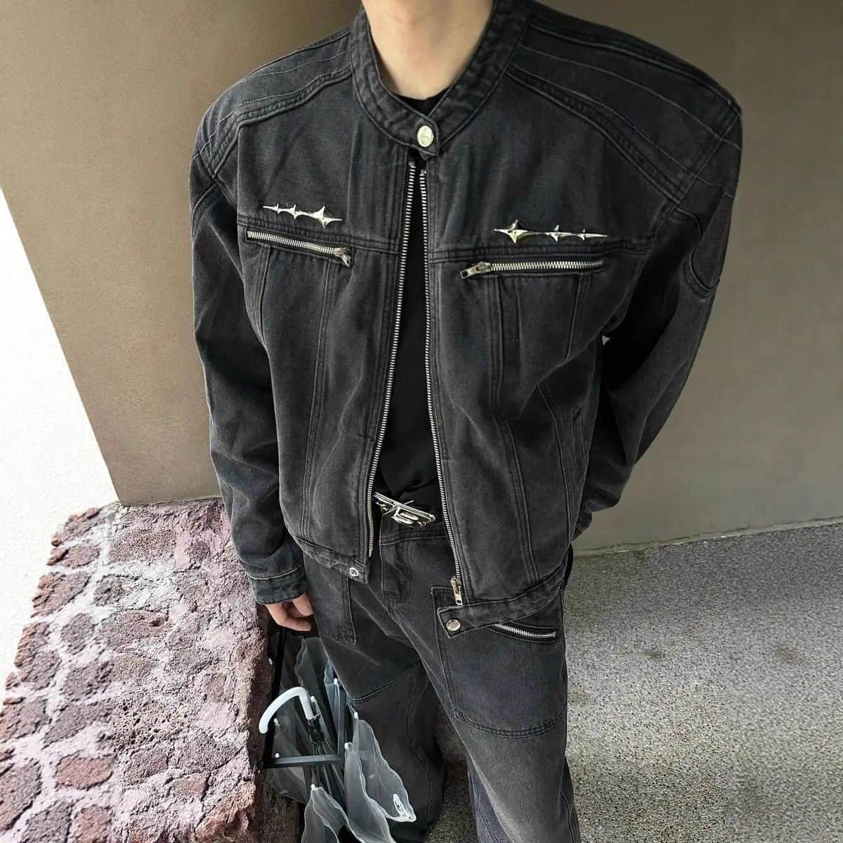 デニムジャケット メンズ 秋服 ブルゾン スタンドカラー ライダース ワークジャケット ジージャン アウター ゆったり ストリート 綿 大きいサイズ 立ち襟 ジップアップ ヴィンテージ風 春秋 羽織｜Yokos 7,613円