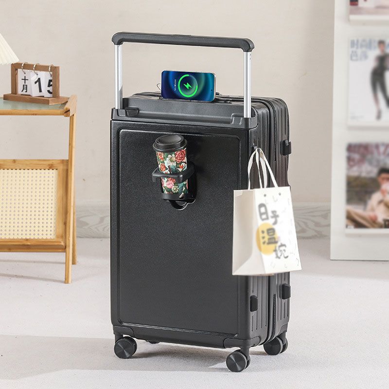 スーツケース 機内持ち込み ワイドハンドル キャリーケース ドリンクホルダー付き スマホスタンド ユーエスビーポート 静音 ダブルキャスター キャリーバッグ 耐衝撃 大容量 ビジネス 出張 修学旅行|Yokos