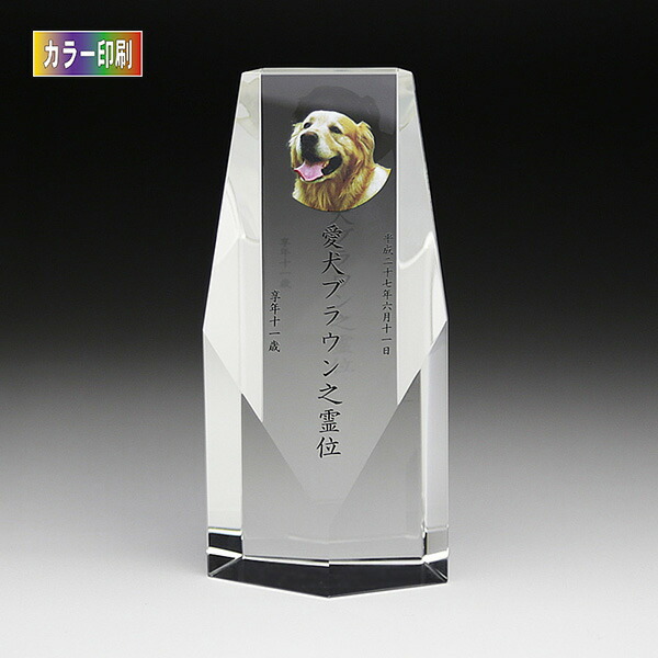 数量は多 楽天市場 ペット用仏具 ペット位牌台形lサイズ Kp 14u側面ダイヤカット ソフィアクリスタル クリスタルガラス ペット供養 写真 カラー印刷 お盆 お彼岸 横田石材 楽天市場店 数量は多 Psht Or Id