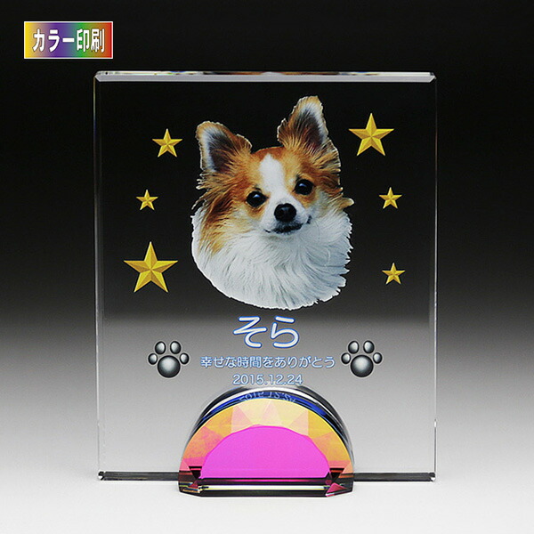 楽天市場 楽天市場 ペット用仏具 ペット位牌 プレート型 台座付 四角mサイズ Kp 18uソフィアクリスタルクリスタルガラス ペット供養 カラー印刷 お盆 お彼岸 横田石材 楽天市場店 限定製作 Blog Belasartes Br