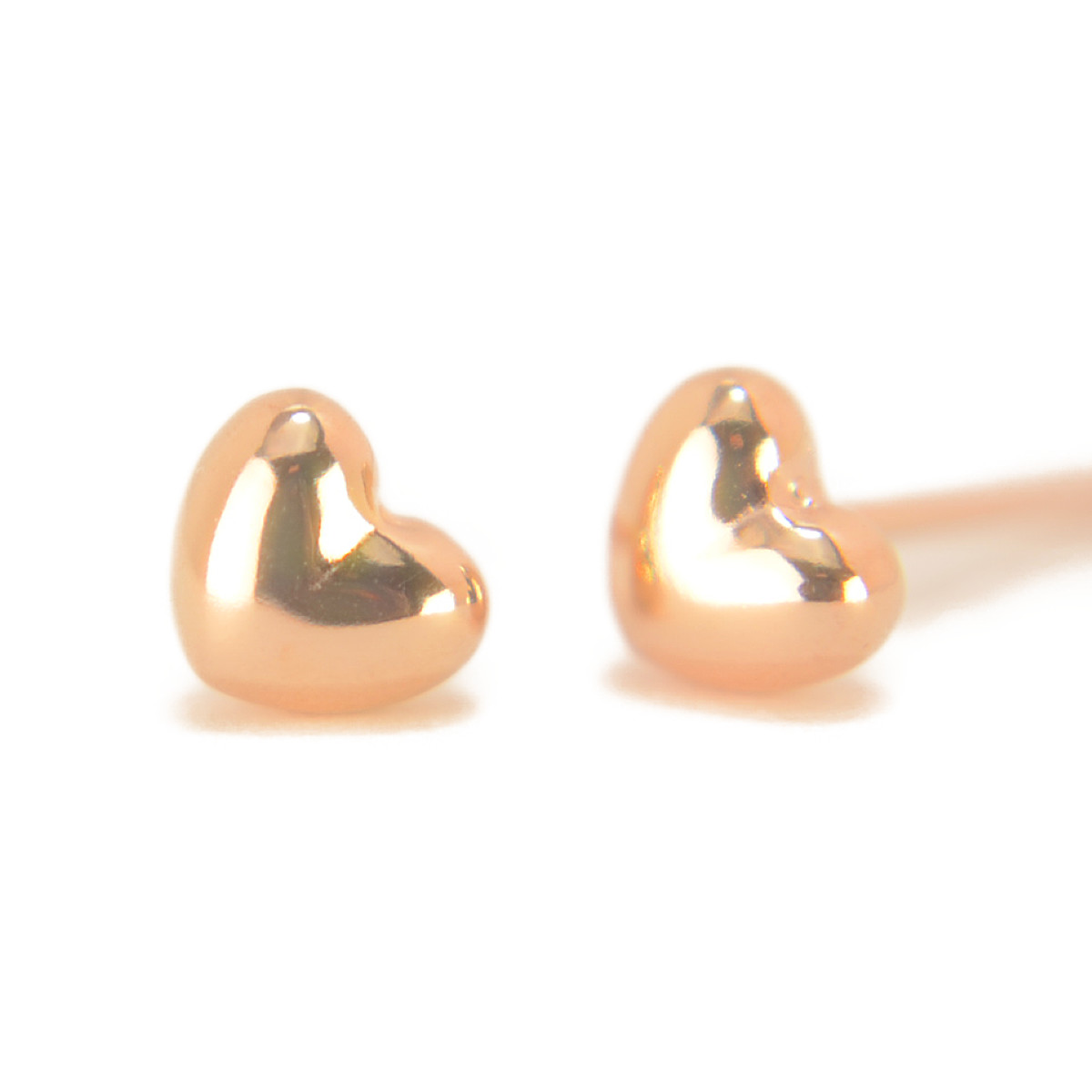 【P10倍+クーポン26日1:59まで】K18PGピンクゴールドハートピアス 4mm K18 ピアス 18k ピアス 18金 ハート ピアス セカンドピアス レディース|ジュエリーYOKOYAMA