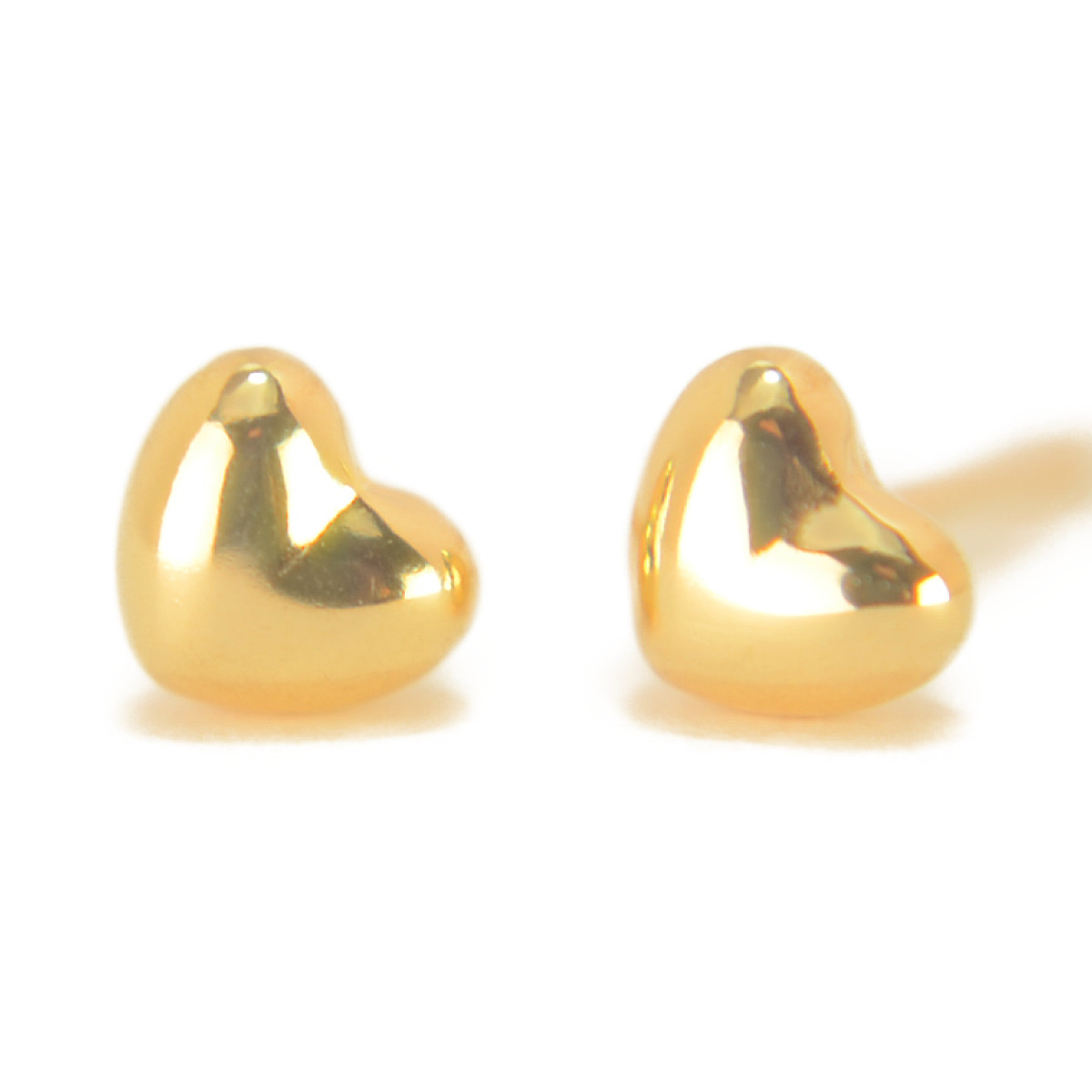 【P10倍+クーポン26日1:59まで】K18イエローゴールドハートピアス 4mm K18 ピアス 18k ピアス 18金 ハート ピアス セカンドピアス レディース|ジュエリーYOKOYAMA