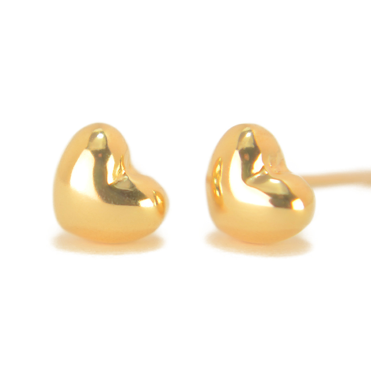 【10%OFFクーポン20日23:59まで】K18イエローゴールドハートピアス 5mm K18 ピアス 18k ピアス 18金 ハート ピアス セカンドピアス レディース