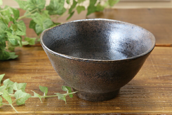楽天市場 益子焼 ご飯茶碗 炭化焼き無地 お茶漬け茶碗 単品１個 益子焼窯元よこやま 楽天市場店
