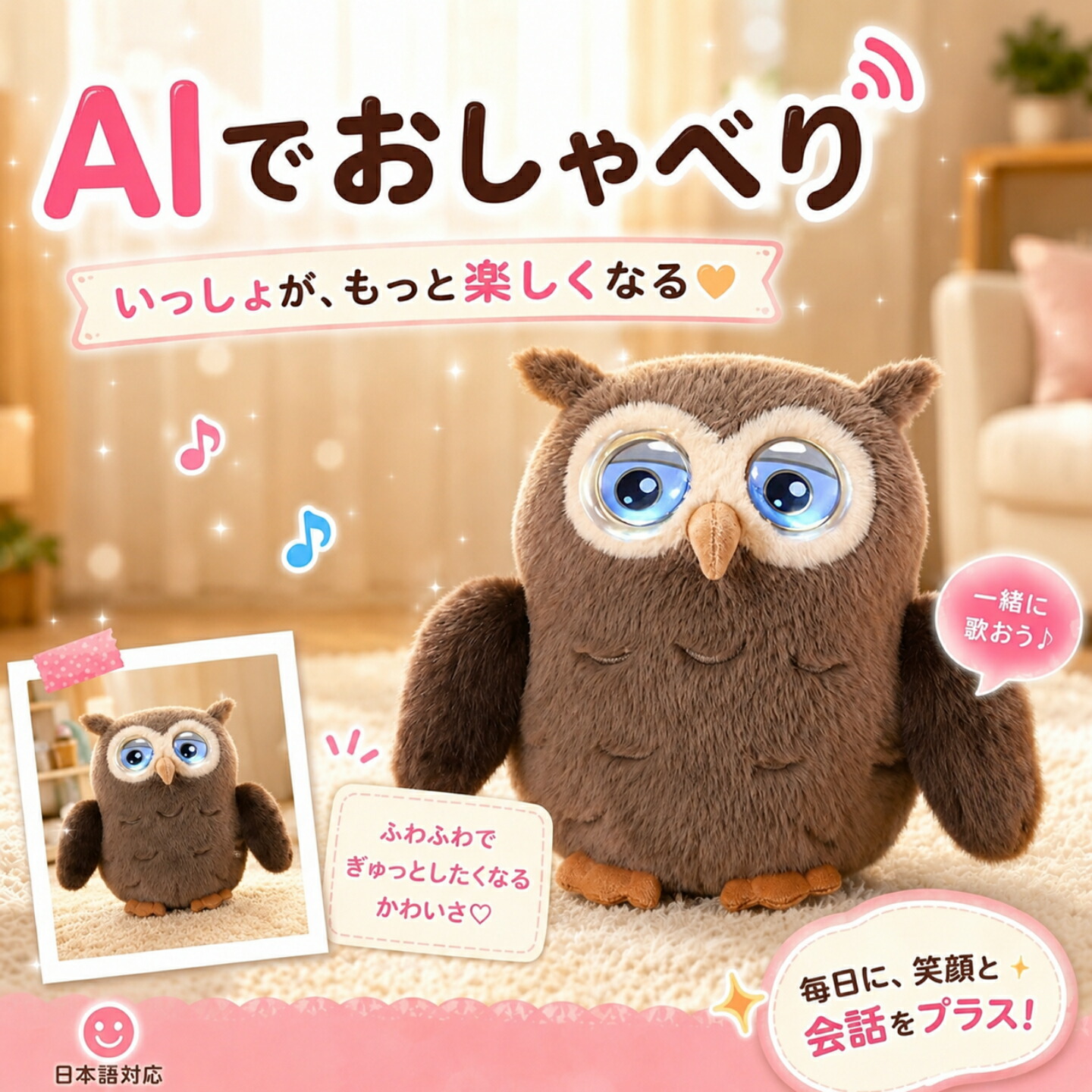 【月額無料★2026最新款】【最新 人工知能学愛玩動物】人工知能学自動人形 人工知能学愛玩動物 陰電子愛玩動物 しゃべる ぬいぐるみ 遊び道具 知育遊び道具 英語 学び取る 癒しグッズ 差し上げ物 赤ちゃん 生まれ落ちる日 クリスマス ChatGPT相応う スマホ連絡 手のうち大きさ 次世代人工知能学愛玩動物 しゃべる 66言葉づかい相応う  一人暮ら