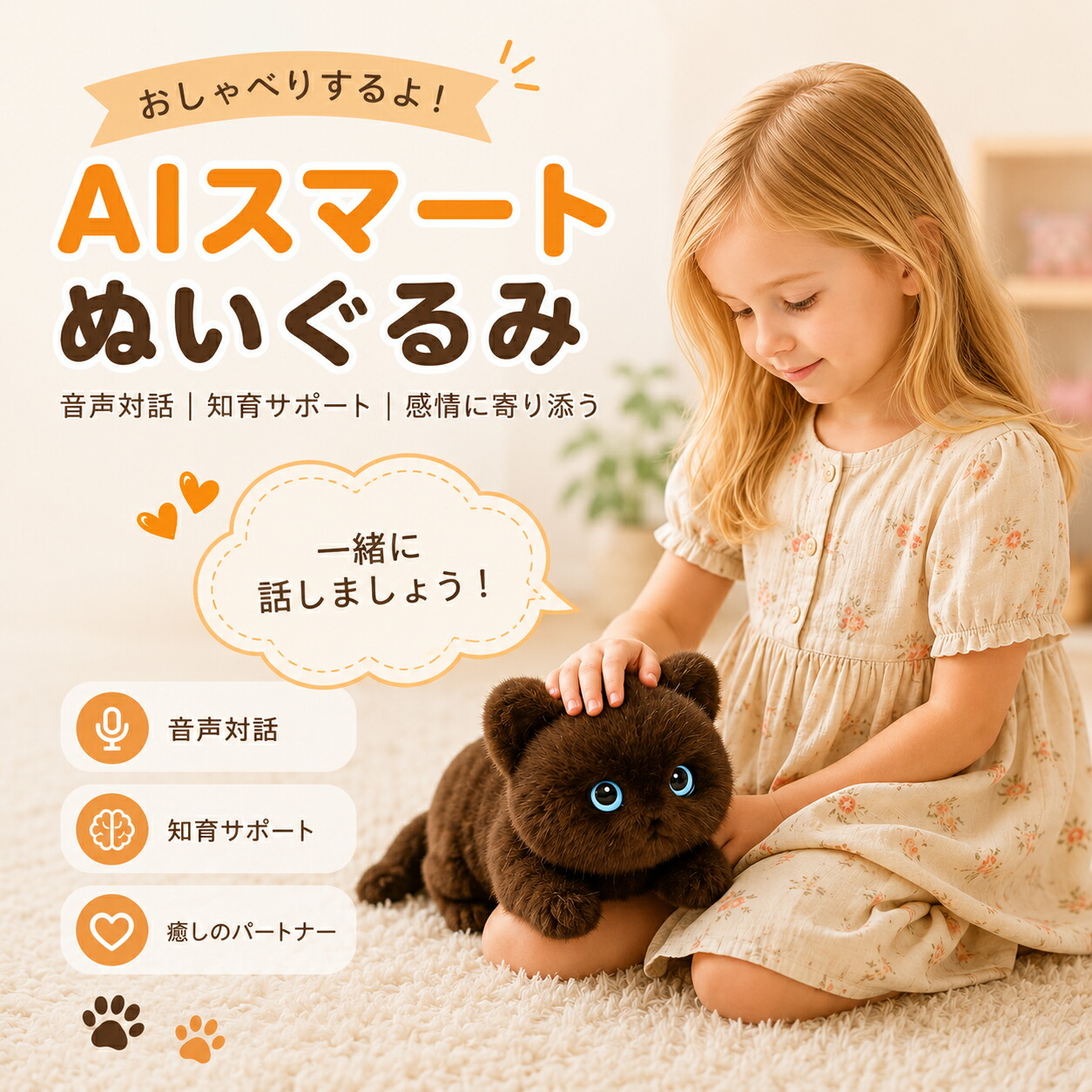 【最新 人工知能学愛玩動物】【月額無料★2026最新款】猫 人工知能学自動人形 人工知能学愛玩動物 陰電子愛玩動物 しゃべる ぬいぐるみ aiぬいぐるみ 遊び道具 知育遊び道具 英語 学び取る 癒しグッズ 差し上げ物 赤ちゃん 生まれ落ちる日 クリスマス ChatGPT相応う スマホ連絡 次世代人工知能学愛玩動物 しゃべる 66言葉づかい相応う  一人暮ら 成年者