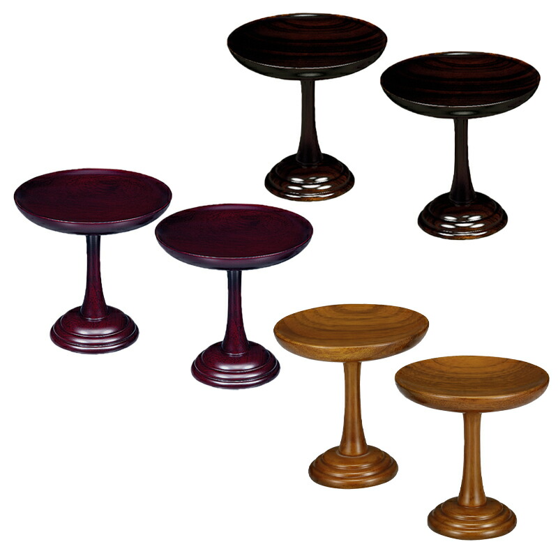 楽天市場】高月(高坏)唐木(一対) 3寸～5寸 黒檀／紫檀／欅色 : 仏壇