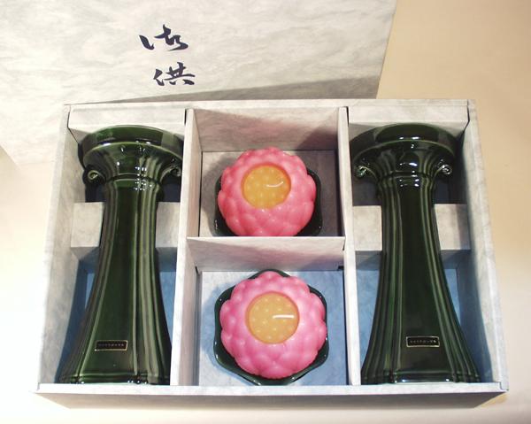 カメヤマローソク 蓮玉置き目ソク仕掛ける（琴）
