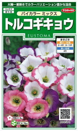 トルコキキョウ　トルコギキョウ　ユーストマ苗 営利用ユーストマ（トルコギキョウ）】 タキイ種苗 八重咲き系 中生