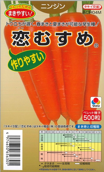 楽天市場 ニンジン 恋むすめ ペレット種子 500粒 タキイ交配 Hana Uta 米沢園芸 楽天市場店