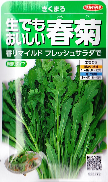 楽天市場】【シュンギク】中葉春菊 【サカタのタネ】（40ml）野菜種[春まき][秋まき]923271 : Hana Uta 米沢園芸 楽天市場店