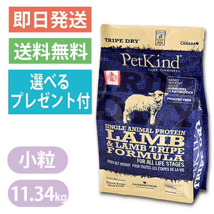 ペットカインド トライプドライ SAPグリーンラムトライプ 素粒子 11.3kg ドッグフード Petkind 選べる差し上げ物付き添い人