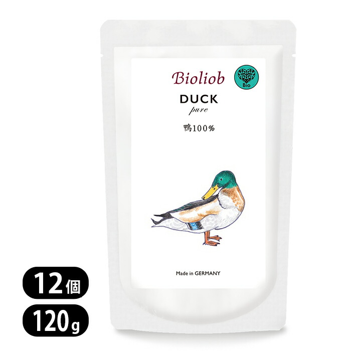 ビオリオーブ ピュア ダック 120g 12個セット Bioliob 犬猫用 ウェットフード 愛犬・愛猫用栄養補助食 ドッグフード キャットフード 3851