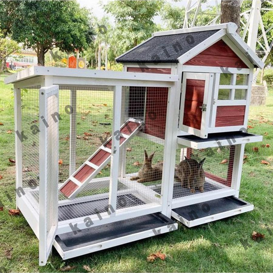 室外家兎伏せ籠木製鶏掘ったて小屋 家兎伏せ籠 うさぎ伏せ籠 家兎掘ったて小屋 うさぎ掘ったて小屋 ラビットケージ室外二層木製意気地無し掘ったて小屋 木製小毛の荒物 アパ
