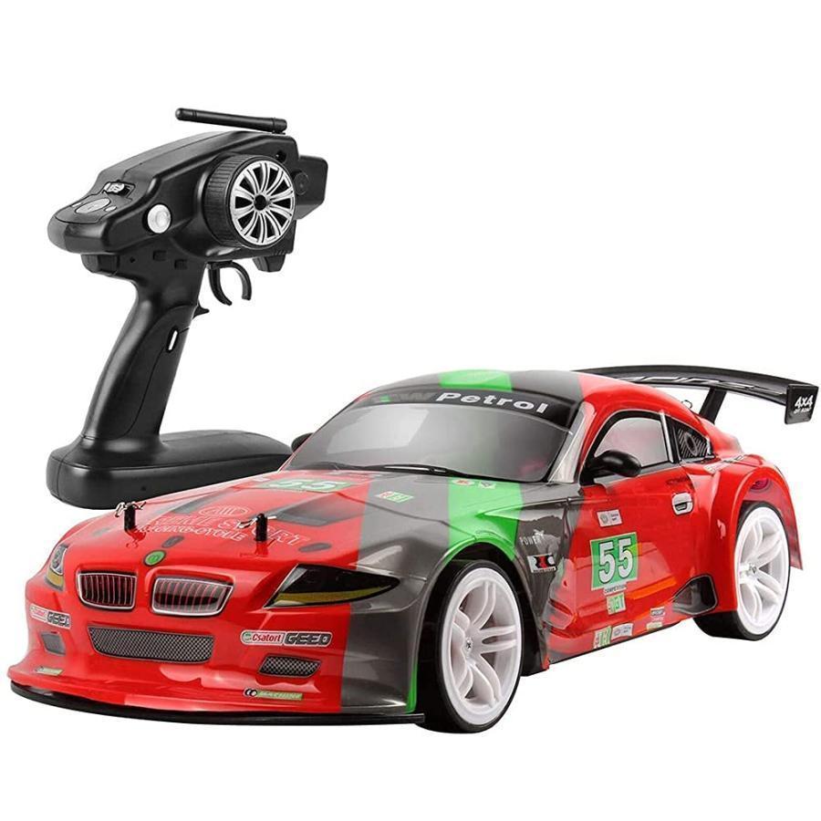 RC ドリフトカー 1:10 リモートコントロール鉄道車両 70 Km/h ドリフト鉄道車両 35分 生まれ変わり第四次元 4WD 弾丸道路運動競技レーシングカー 2つの蓄電池