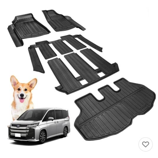 其れ相応相応う トヨタ 新型 VOXY NOAH ヴォクシーノア 90 系立ち会い場引っ敷き 雨合羽 (1~3列目)+ラゲッジマット 3D ノア ヴォクシー90系 付属物