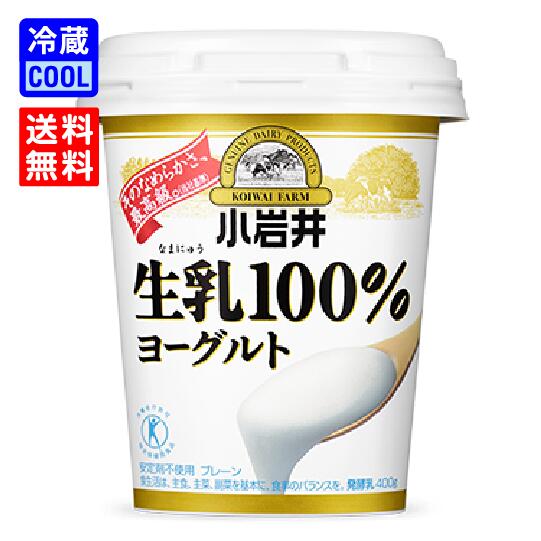 【送料無料】小岩井乳業　小岩井 生乳100% ヨーグルト　400g　ケース販売　生乳　なまにゅう　プレーンヨーグルト　koiwai　なめらか　ビフィズス菌　安定剤不使用　[冷蔵]