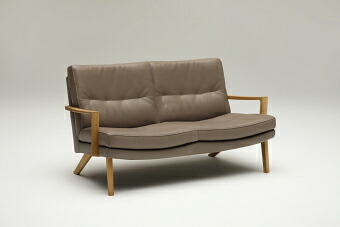 【クーポンで11%OFF】 <br>カリモク <br>本革 <br>肘無し2Pソファー <br>ZU1602 <br>オーク材 <br>プレミアムオーダー <br>送料無料 <br>2人掛け 二人掛け <br>ラブソファー <br>家具のよろこび <br>【店頭受取対応商品】