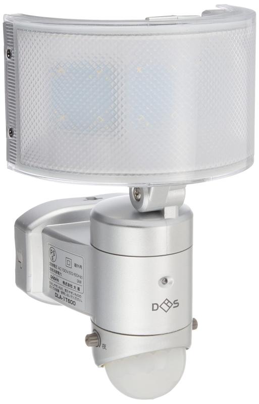 大進 コンセント式センサーライト DLA-1T600 AC コンセント 100V LED 人感センサーライト 屋外 外 屋内 室内 防犯ライト ガレージ 庭 玄関灯 玄関 国内メーカー 高輝度 エコ 節電 広範囲 投光器 防