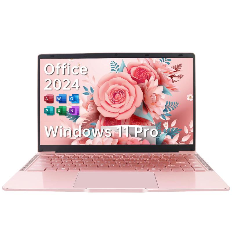 ESBOOKノートパソコン 【Windows 11 Pro&MS Office 2019搭載】14インチIPS液晶/1920×1080FHDディスプレイ カメラ付き/薄型PCノート高性能CPU/初期設定不要/8Gメモリ/無線LAN/大容量SSD/