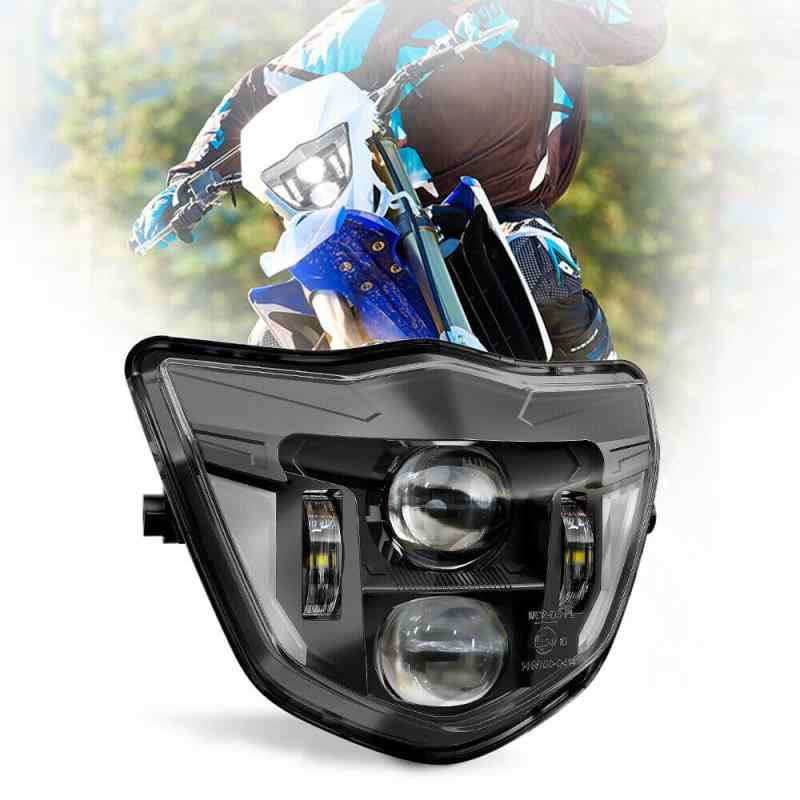 Chelhead ヤマハ WR250R Ledヘッドライト クロスカントリー WR250R WR450F YZ250F YZ450F YZ TTR WR FX MX に適用 オートバイヘッドライト 高輝度 DRL付き 直接取り付け 1個