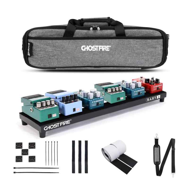 GHOSTFIRE 超軽量 ギターエフェクター ボード ペダルボード アルミニウム合金 面ファスナー キャリングバッグ付き Vシリーズ (V-Series)