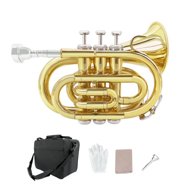 WUQIMUSC 金管楽器隠し唐人笛BBキーニッケルメッキマウスピース7C、洗い濯ぎ一揃いの道具、持ちはこび容れもの、未経験者/大学生用グローブ