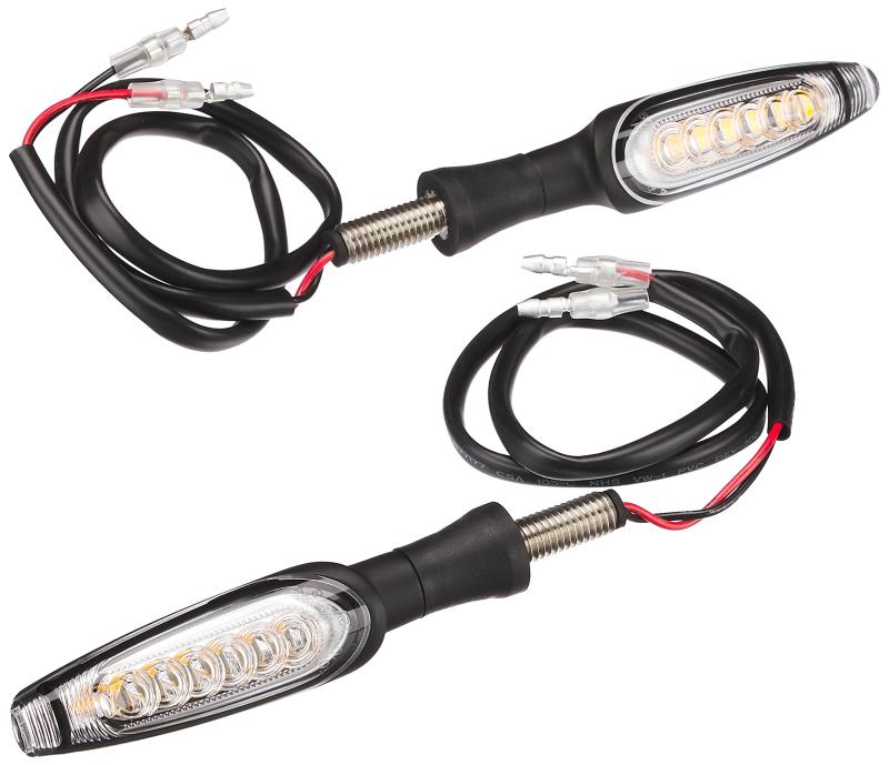 キジマ(Kijima) バイクパーツ ウインカー シーケンシャルウインカー LED TRタイプ 12V5.3W 2個セット アルミダイキャストボディー/ブラック仕上げ クリアレンズ219-5177A