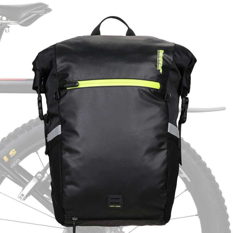 Rhinowalk 自転車パニアバッグ サイドバッグ 24L/40L 大容量 防水バッグ リュックサック 自転車リアキャリアバッグ キャンプ ツーリングバッグ アウトドア用