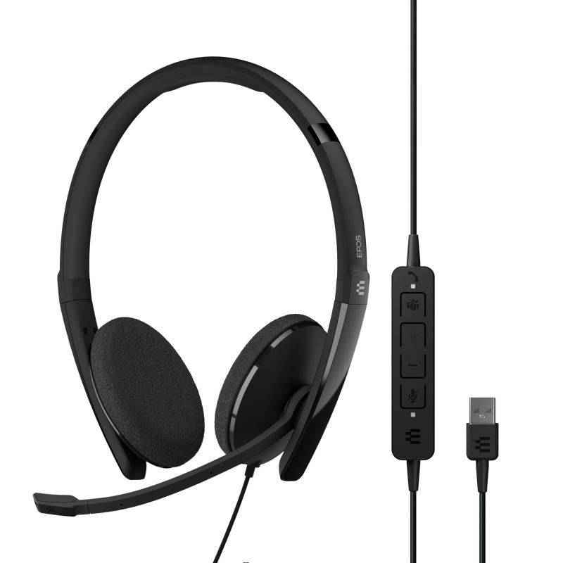 EPOS | SENNHEISER ADAPT 160T USB II (1000901) - 有線両耳天々書き割り USB-A繋ぎ合わせる