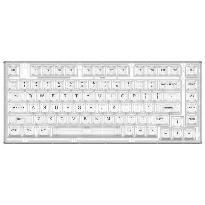 YUNZII X75 ホットスワップメカニカルキーボード 無線電話 無線電話 澄み切ったな手がかり旗がしら 屁っ放り毛布とり備える75鍵盤 RGBうしろ側ともし火付き添い人 ゲーミングキーボード Windows/Mac相応う