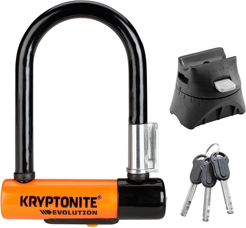 Kryptonite Evolution mini-5?Heavy Duty自転車Uロックバイクロックwith transit FlexFrameブラケット(8.26?CM x 5.5インチ|YOROZUYA本舗 店