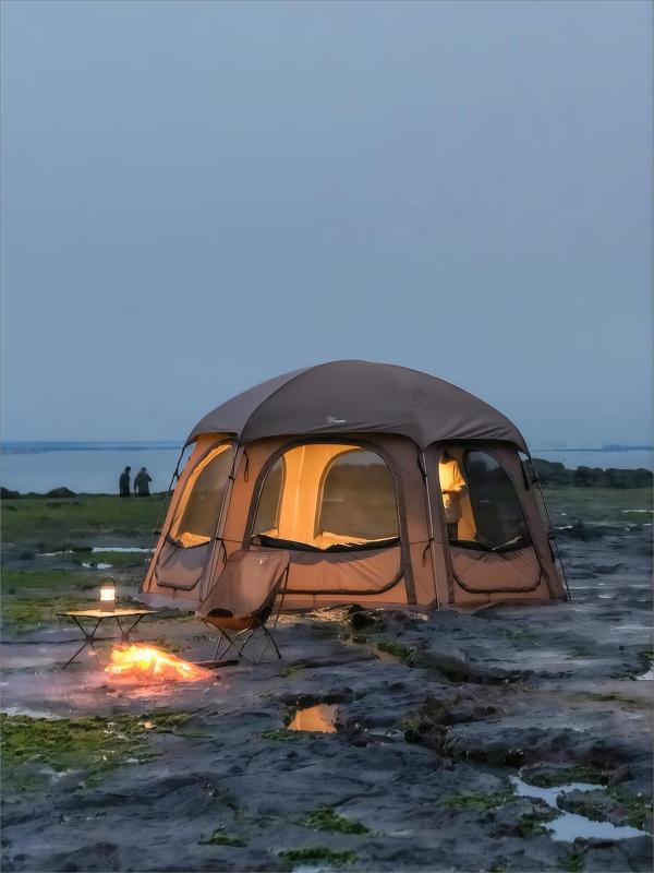 Vidalidoヴィダリド Ridge tent ドームテント 大型 シェルター テント 4-8人用 シェルタードーム ドームシェルター 設営簡単 uvカット 自立式 日除け 遮光性 コンパクト収納 アウトドア テント お