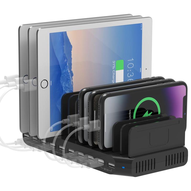 Alxum USB申し受けるステイション スペースブラック-ホワイト-コールブラック