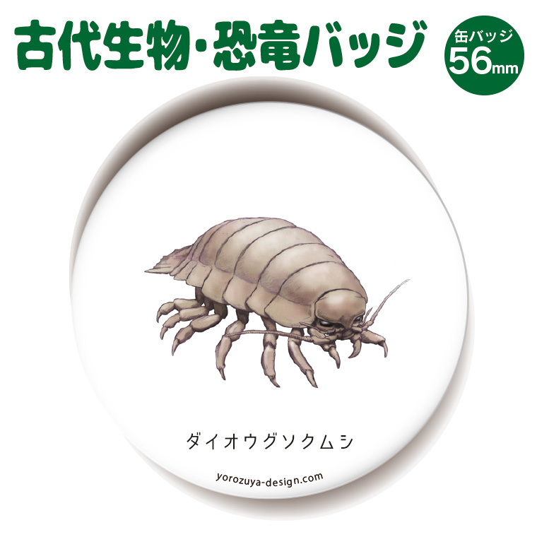 楽天市場 1000円以上で送料無料 恐竜 古代生物 缶バッジ Or キーホルダー Or マグネット 丸型56mm ダイオウグソクムシ 缶バッチ グッズ アクセサリー プレゼント おもしろ 父の日 母の日 七五三 節句 入園 入学 卒業 卒団 おもしろ名入れ よろずやデザイン