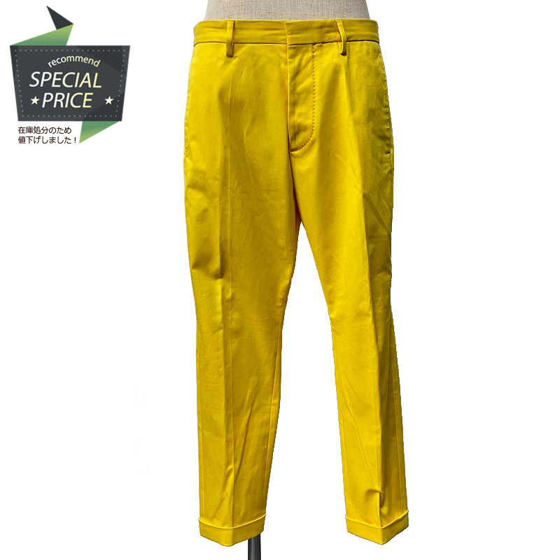 【SALE】DSQUARED2 ディースクエアード パンツ コットン イエロー #46 S74KB0107/S39021/172 18SS 【中古】｜よろず屋京都