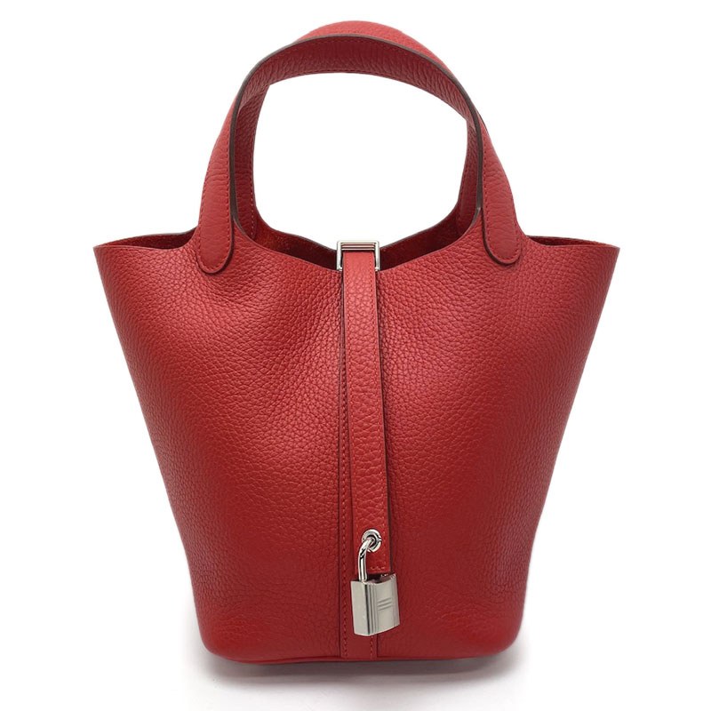 HERMES エルメス ピコタンロック 18 PM トリヨンクレマンス ルージュラデュー レッド パラジウム金具 ハンドバッグ 【新品】|よろず屋京都
