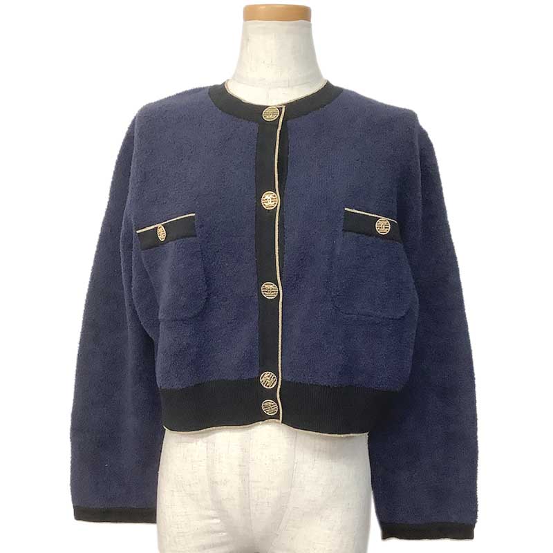 楽天市場】シャネル ジャケット リトルブラック ノーカラー コットン