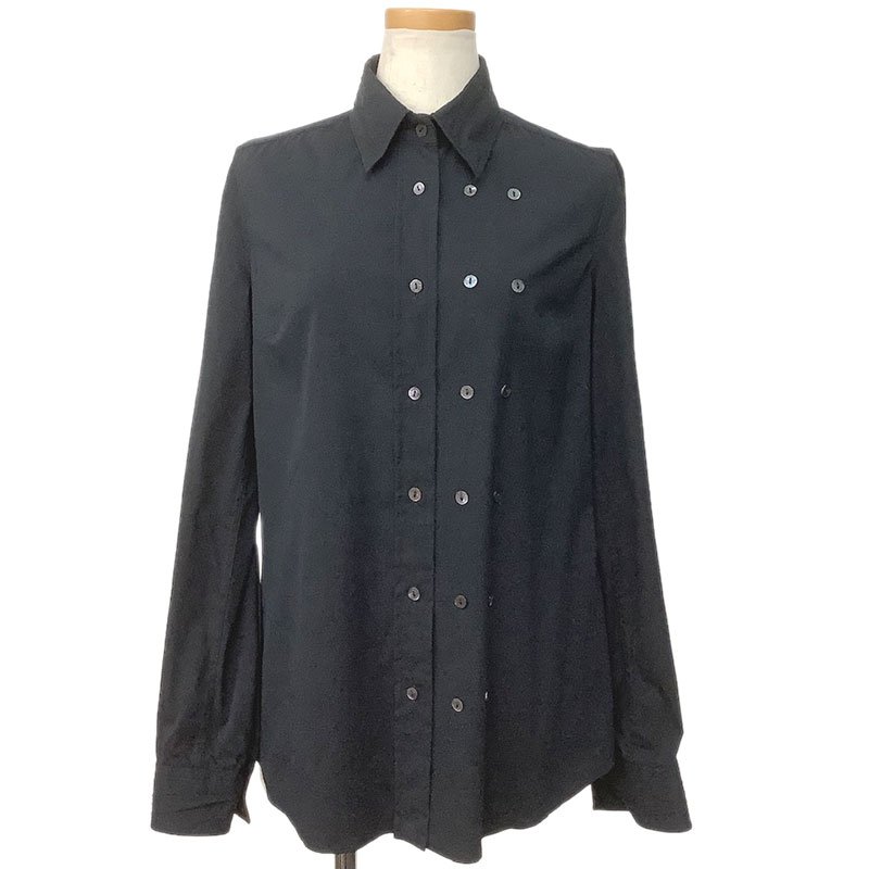 DOLCE&GABBANA ドルチェアンドガッバーナ 長袖シャツ コットン ナイロン ブラック #40 2AWSR2A 【中古】｜よろず屋京都