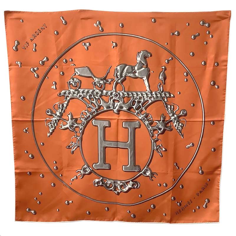 楽天市場】Hermes エルメス カレ 90 スカーフ レッド系 赤 ゴールド