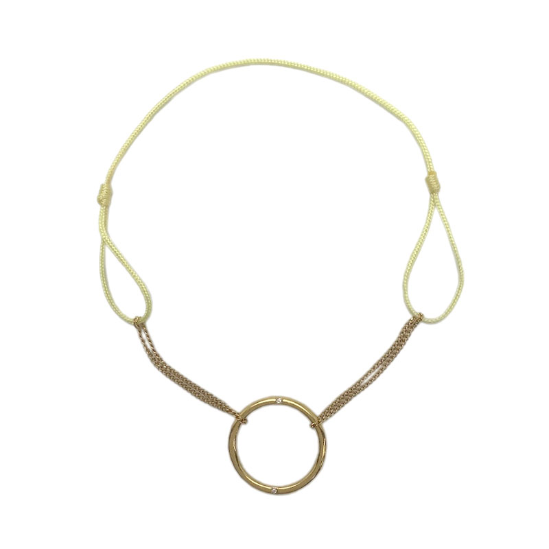 楽天市場】AHKAH アーカー ルミパヴェ コードブレスレット K18YG 750