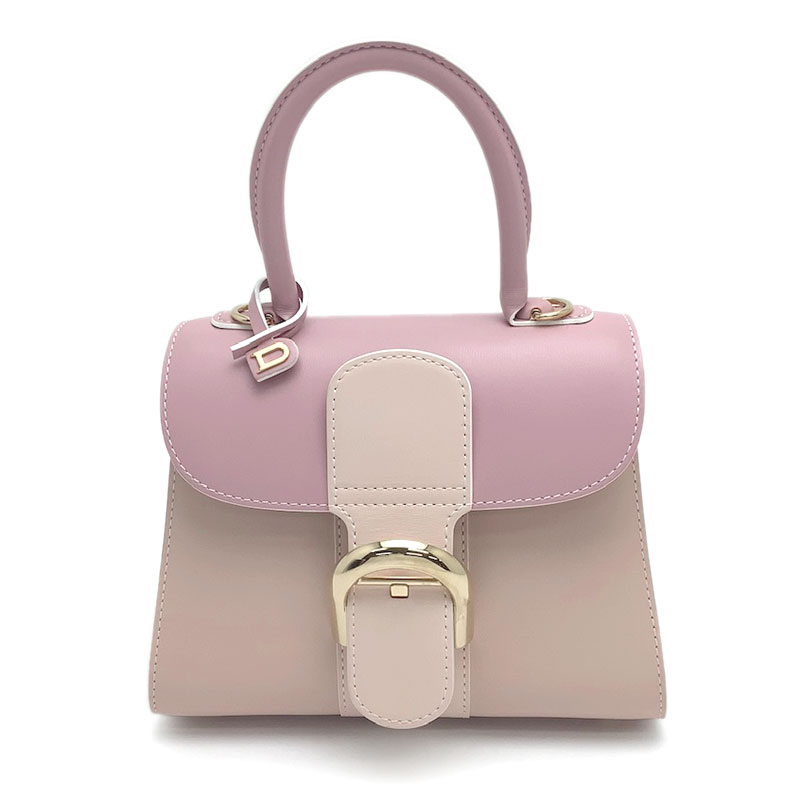 DELVAUX デルヴォー フォーエヴァーローズ ブリヨン ミニ ボックスカーフ ローズドール ピンク AA0406AAM0ARFDO ハンドバッグ ショルダーバッグ 2WAYバッグ ゴールド金具 【中古】