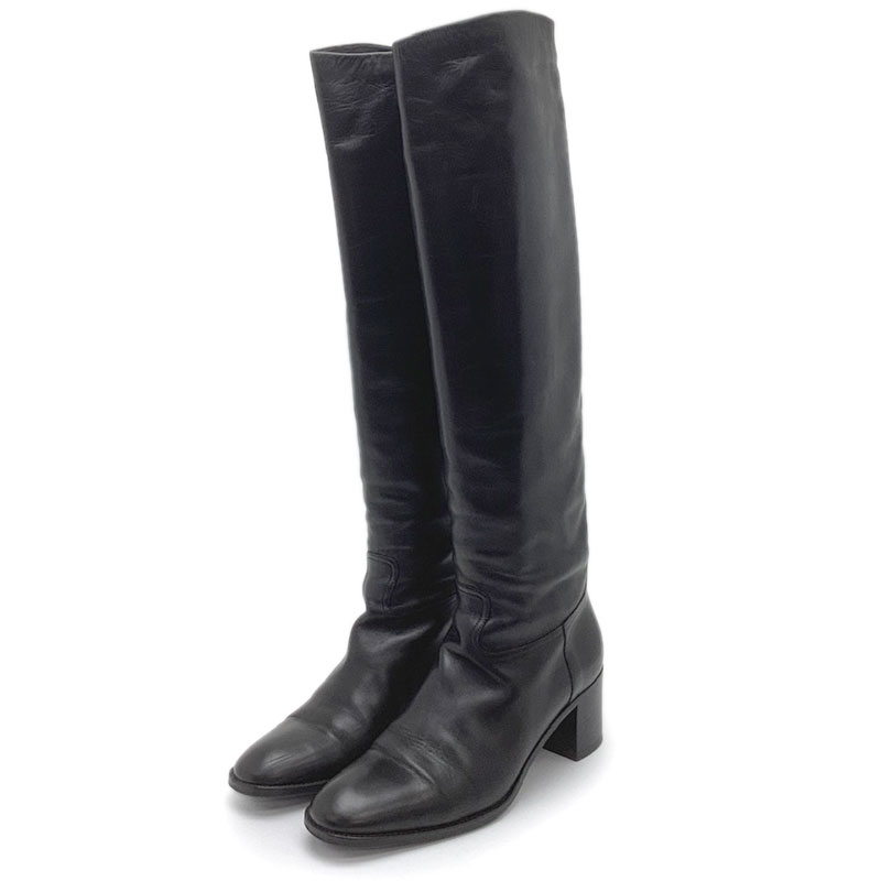楽天市場】エルメス ロングブーツ ”ホース” ブラック 黒 #37 1/2