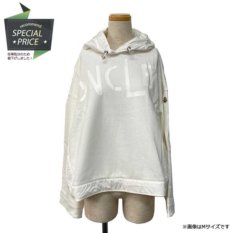 【SALE】 MONCLER モンクレール &ldquo;PARKA&rdquo; 長袖パーカー F10938G707 10 V8036 #M ホワイト コットン ナイロン スウェット フーディー 【新品】｜よろず屋京都