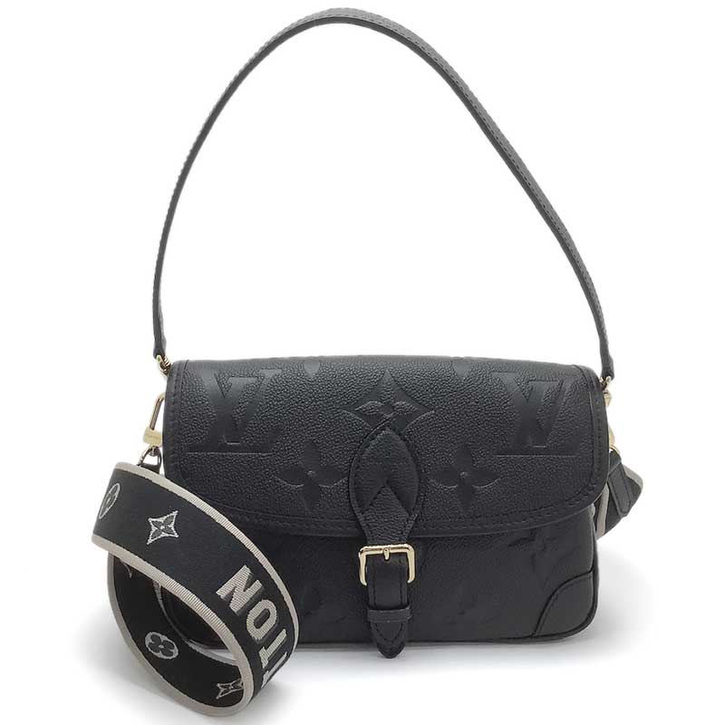 LOUIS VUITTON ルイ・ヴィトン ディアヌ モノグラム・アンプラント ノワール ブラック M46386 ゴールド金具 ショルダーバッグ ハンドバッグ 2WAYバッグ 【中古】