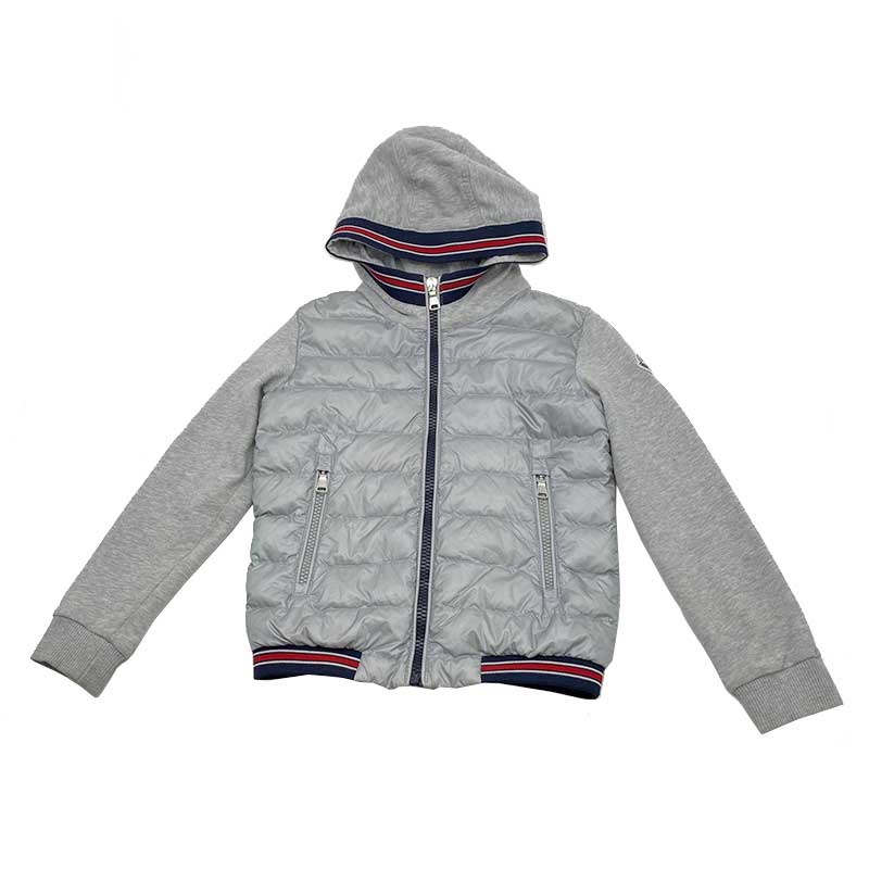 コート ジャケット コットン ナイロン パーカー ダウンジャケット キッズ Cardigan Maglia モンクレール Moncler グレー 中古 マグリアカーディガン 115 品質検査済