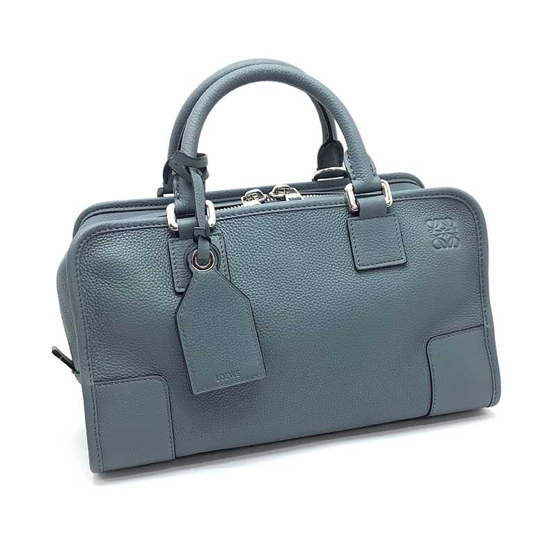LOEWE ロエベ アマソナ28 ブルー カーフスキン 352.12.N03 2WAYバッグ ハンドバッグ ショルダーバッグ シルバー金具