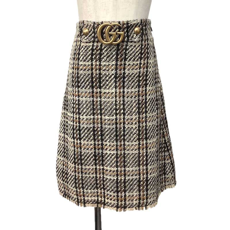 美品　グッチ　GUCCI レオパード　スカート 楽天市場】GUCCI グッチ スカート レーヨン ナイロン メタル
