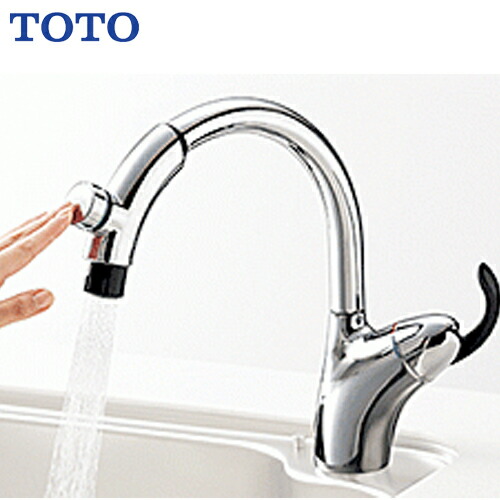 TOTO 水栓金具 タッチスイッチ水栓 シングルレバー混合栓 ハンドシャワー TKN34PBTRR